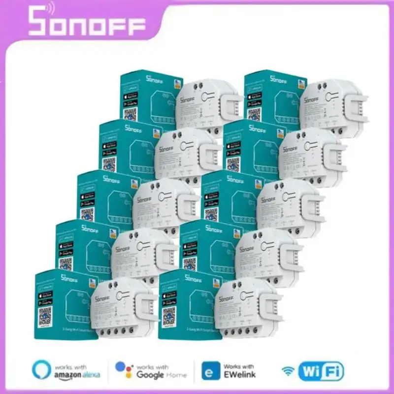 Двойное реле Sonoff Dual R3 с измерителем мощности, умный мини-переключатель «сделай сам» для роликового затвора, штора электрического двигателя через eWelink Alexa
Двойное реле Sonoff Dual R3 с измерителем мощности, умный мини-переключатель «сделай сам» для роликового затвора, штора электрического двигателя через eWelink Alexa