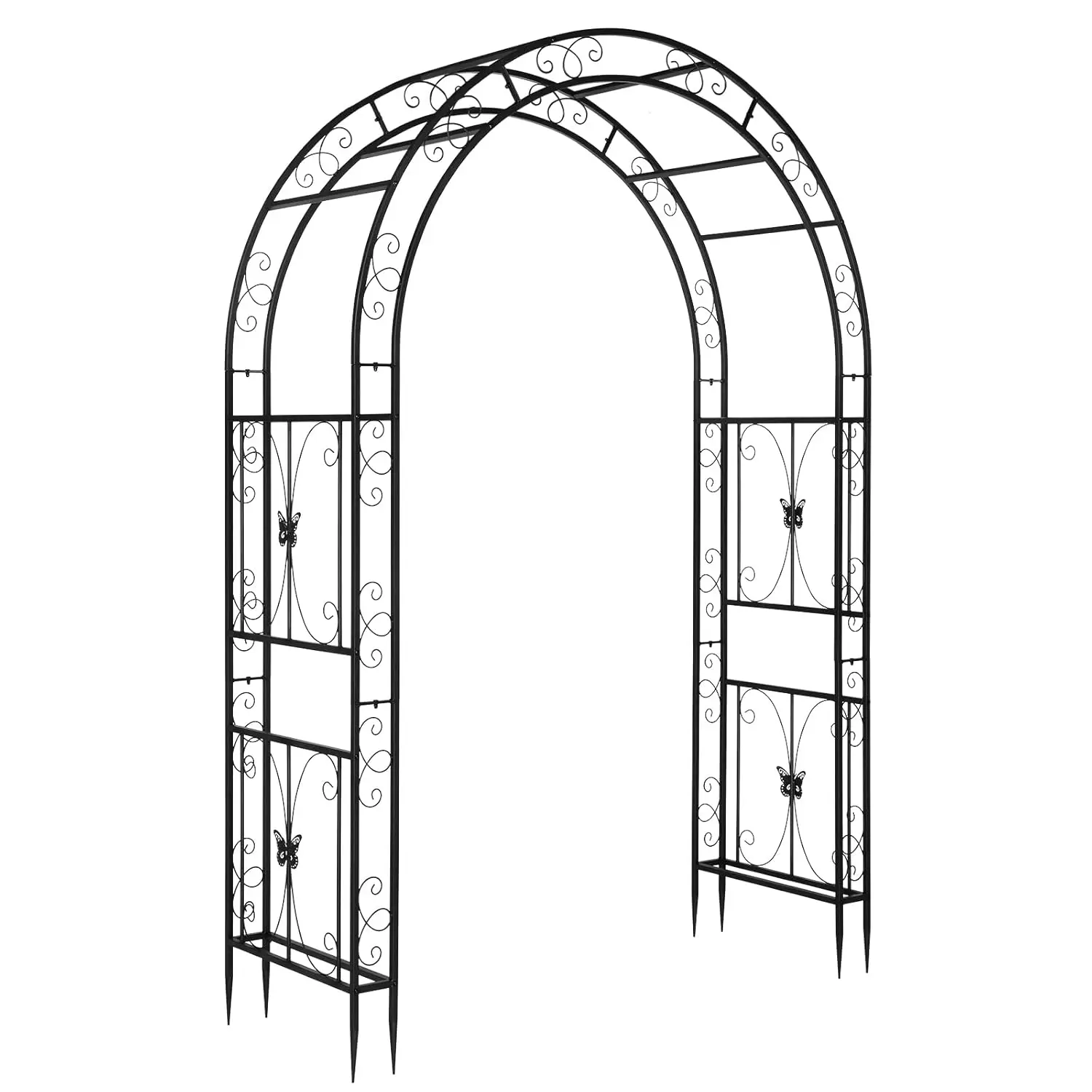 7.9FT Steel Garden Arbor Arch Pergola Trellis for Plant Climbing Wedding Party Backyard Lawn Decor, Custom
7.9FT Steel Garden Arbor Arch Pergola Trellis for Plant Climbing Wedding Party Backyard Lawn Decor, Custom