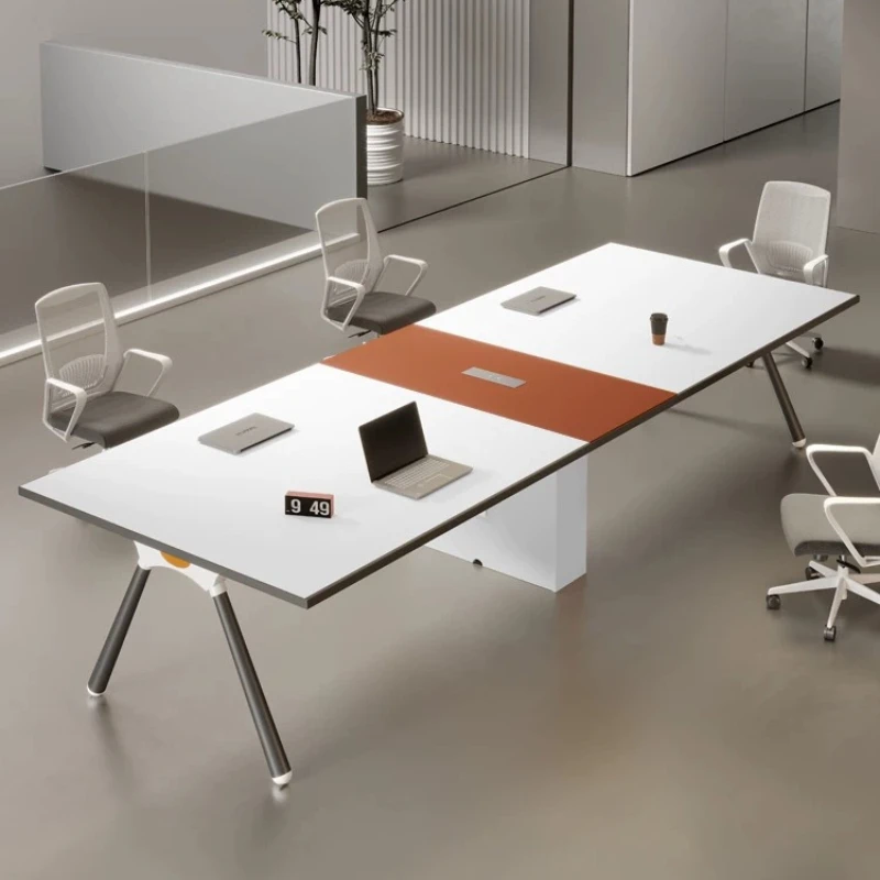 LTT white conference table simple modern long table business negotiation training table and chair combination
LTT white conference table simple modern long table business negotiation training table and chair combination