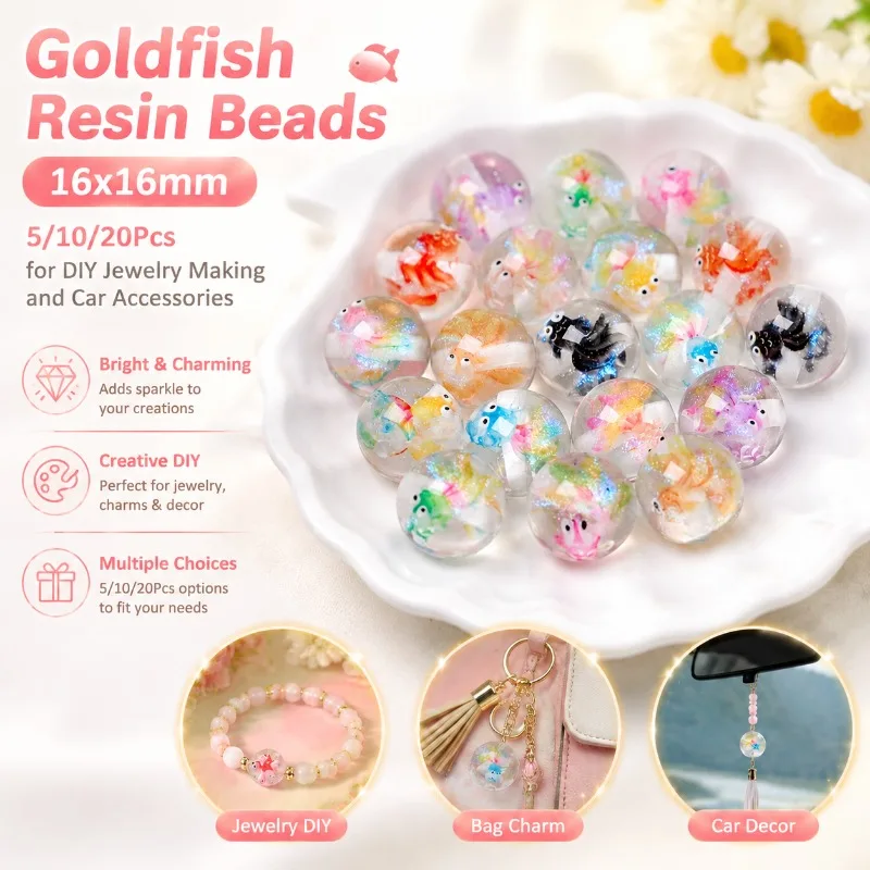 Popular Cute Goldfish Resin Round Beads Creative DIY Charms Handmade Phone Lanyard Keychain Ornament Accessories Transparent
Popular Cute Goldfish Resin Round Beads Creative DIY Charms Handmade Phone Lanyard Keychain Ornament Accessories Transparent