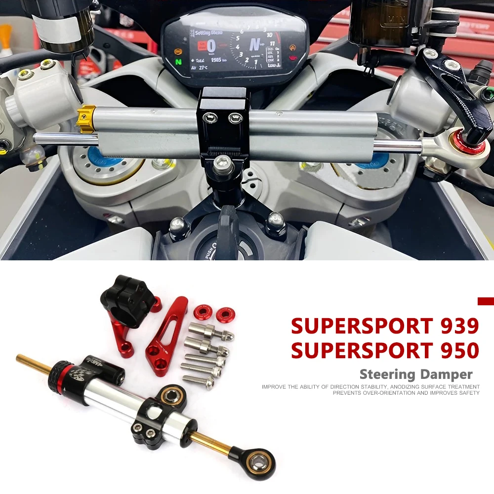 For Ducati Supersport 939 SuperSport 950 Motorcycle Accessories Steering Damper Stabilizer Bracket Mount Kit 2018-2025 2024 2023
For Ducati Supersport 939 SuperSport 950 Motorcycle Accessories Steering Damper Stabilizer Bracket Mount Kit 2018-2025 2024 2023