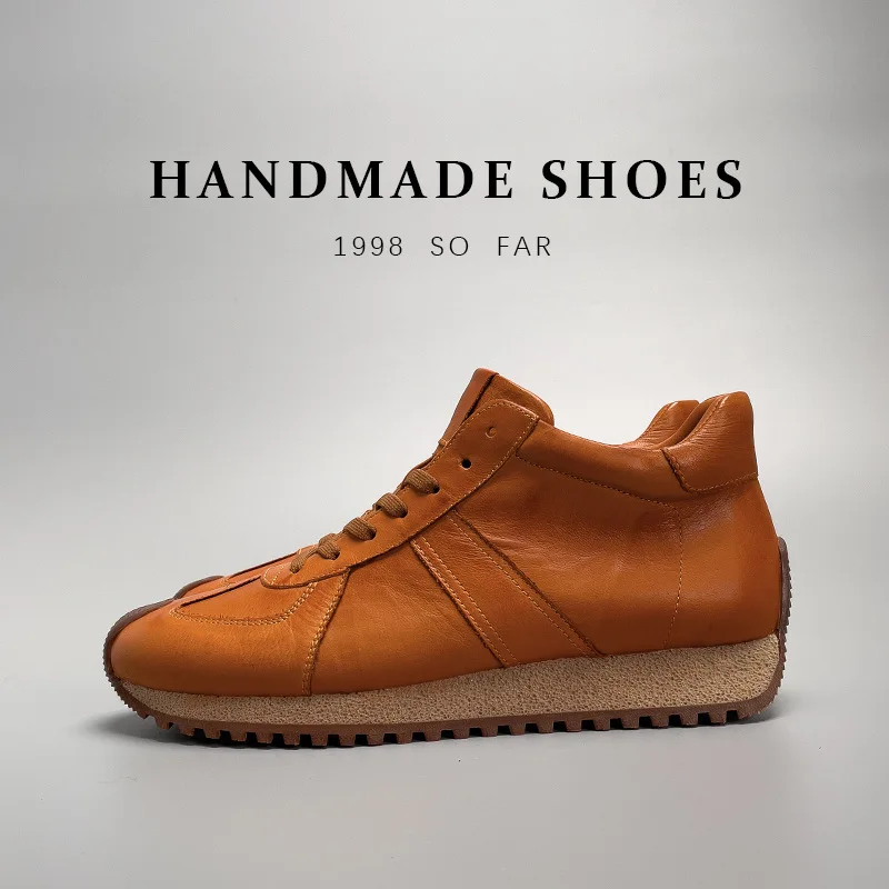Fashionable Autumn Winter Luxury Trend Orange Fashion Mid Top Genuine Leather Men Casual Formal Shoes Versatile Men Boot Loafers
Fashionable Autumn Winter Luxury Trend Orange Fashion Mid Top Genuine Leather Men Casual Formal Shoes Versatile Men Boot Loafers
