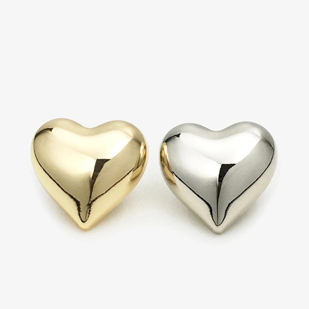 10pcs Mirror Finish Heart-Shaped Metal Buttons for Dresses, Bags, (15/20mm) Gold & Silver Fashion Minimalist Sewing Accessories
10pcs Mirror Finish Heart-Shaped Metal Buttons for Dresses, Bags, (15/20mm) Gold & Silver Fashion Minimalist Sewing Accessories