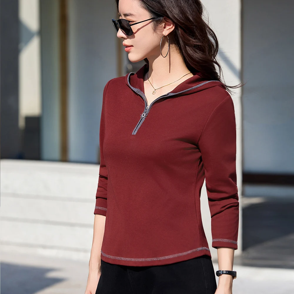 Korean style Angora red long sleeved T-shirt for women's autumn new high-end cotton fashion plus size casual top sports hoodie
Korean style Angora red long sleeved T-shirt for women's autumn new high-end cotton fashion plus size casual top sports hoodie