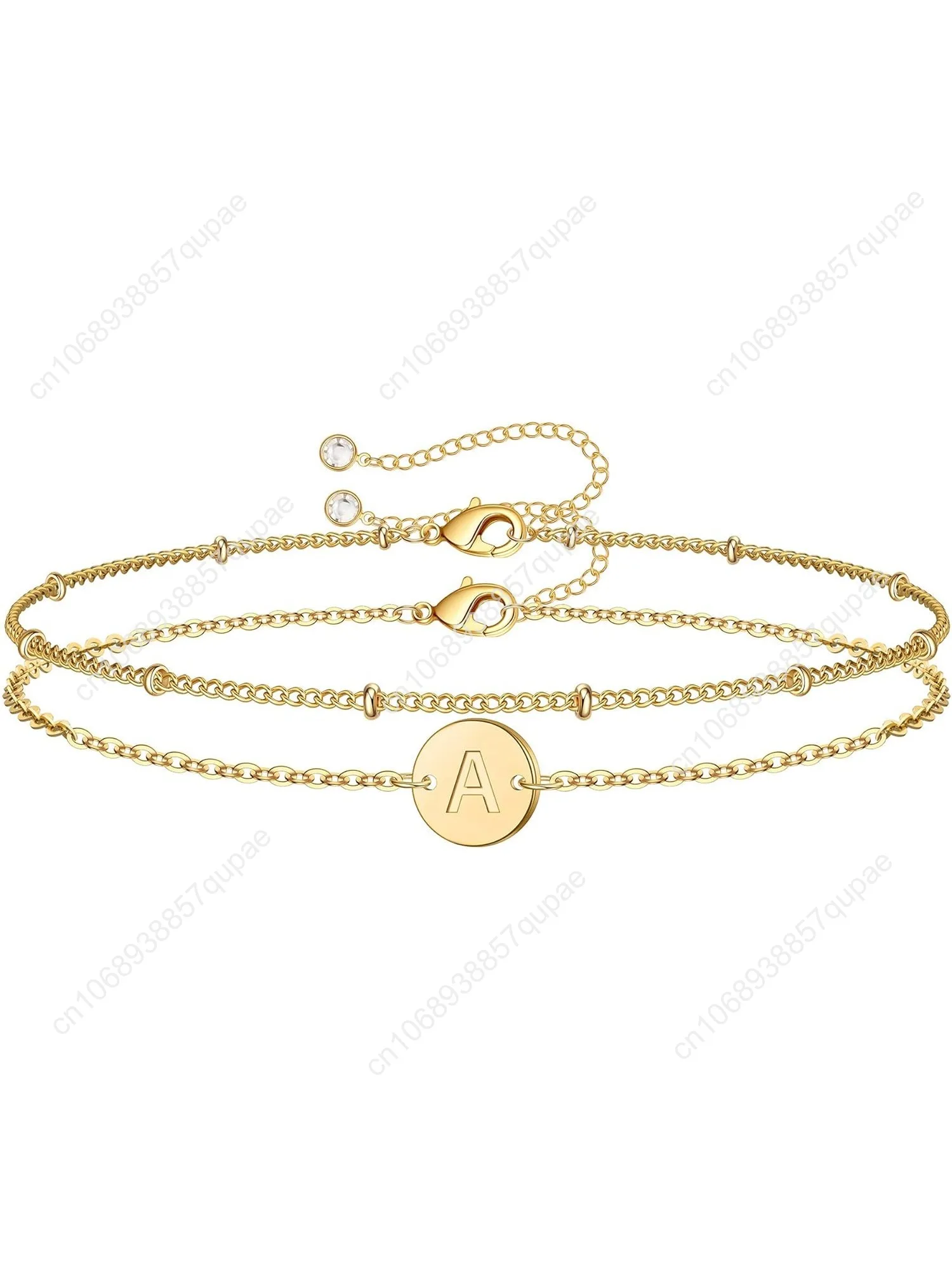 Gold Initial Bracelets for Women, Dainty 14K Gold Filled Layered Beaded Letter Initial Bracelet Personalized 26 Alphabet
Gold Initial Bracelets for Women, Dainty 14K Gold Filled Layered Beaded Letter Initial Bracelet Personalized 26 Alphabet