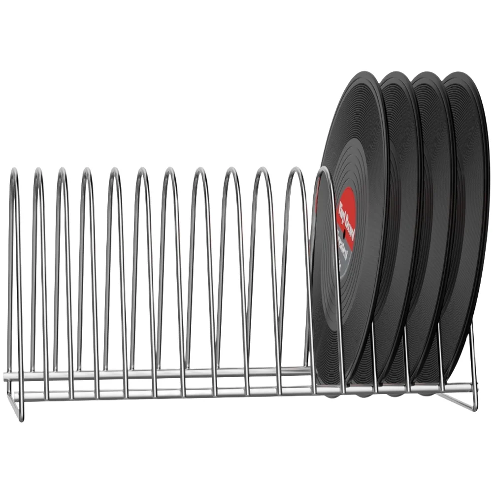 Stainless Steel Vinyl Record Holder for 7 and 12 Inch Records Display Stand with Multi Slot Design for Home or Office Decor
Stainless Steel Vinyl Record Holder for 7 and 12 Inch Records Display Stand with Multi Slot Design for Home or Office Decor