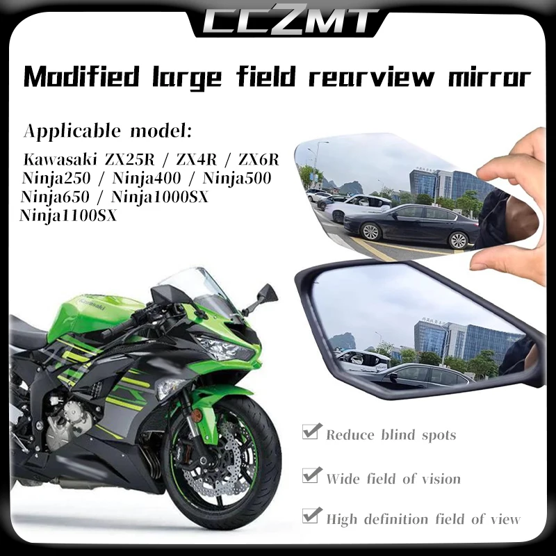 For Kawasaki ZX25R ZX4R ZX6R Convex Mirror Ninja400 250 Ninja500 600 1000SX 1100SX Increase Rearview Mirrors View Vision Lens
For Kawasaki ZX25R ZX4R ZX6R Convex Mirror Ninja400 250 Ninja500 600 1000SX 1100SX Increase Rearview Mirrors View Vision Lens