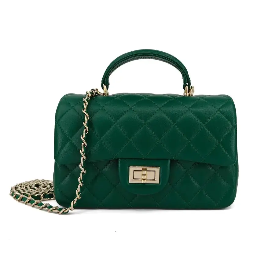 Quilted Crossbody Bags for Women, Genuine Leather Shoulder Bag w Gold Chain Strap, Soft Mini Top Handle Flap Purse
Quilted Crossbody Bags for Women, Genuine Leather Shoulder Bag w Gold Chain Strap, Soft Mini Top Handle Flap Purse