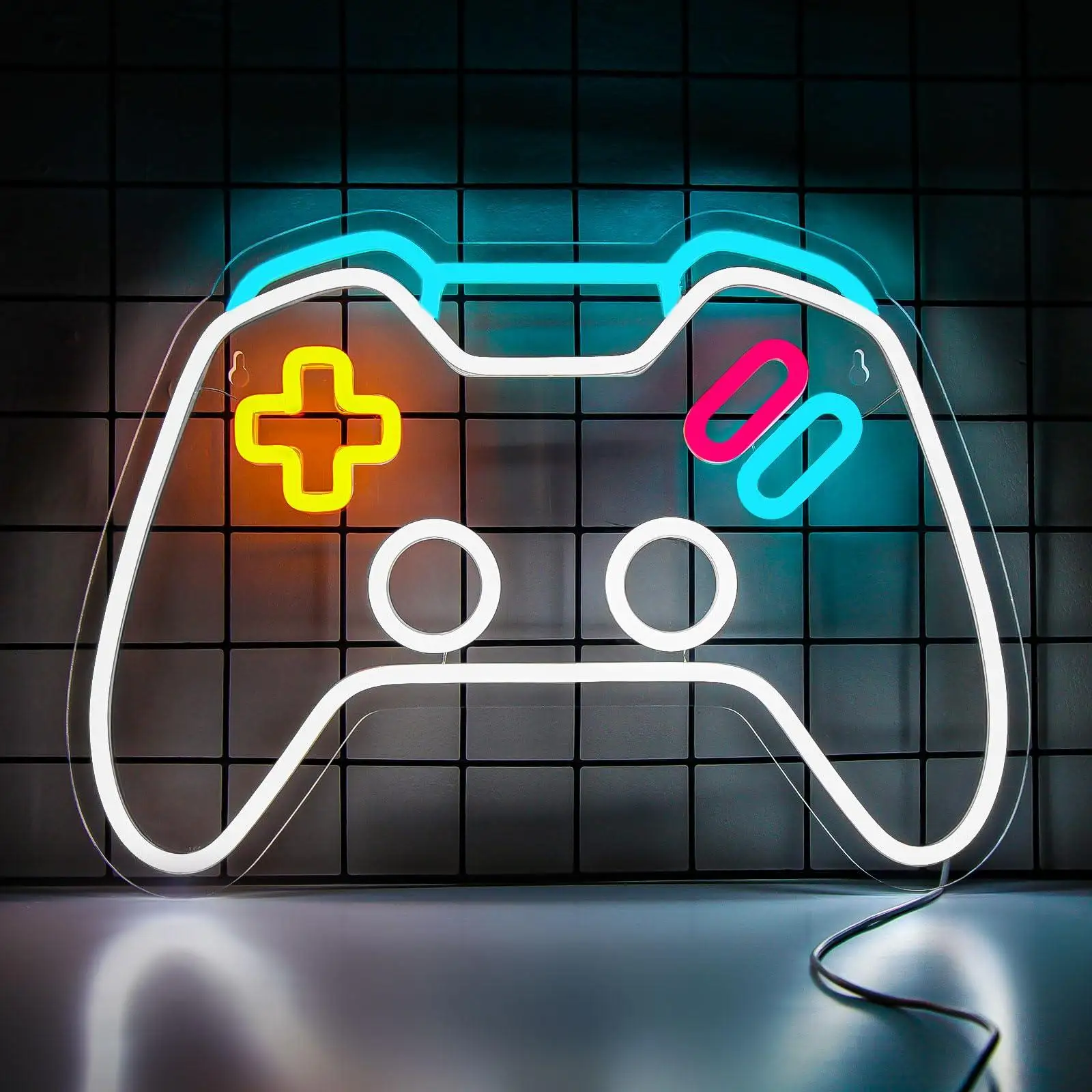 Game Neon Sign Dimmable Gamepad Shape LED Neon Signs for Game Room Wall Bedroom Boys Gamer Gifts Teen Gaming Zone Party Decor
Game Neon Sign Dimmable Gamepad Shape LED Neon Signs for Game Room Wall Bedroom Boys Gamer Gifts Teen Gaming Zone Party Decor