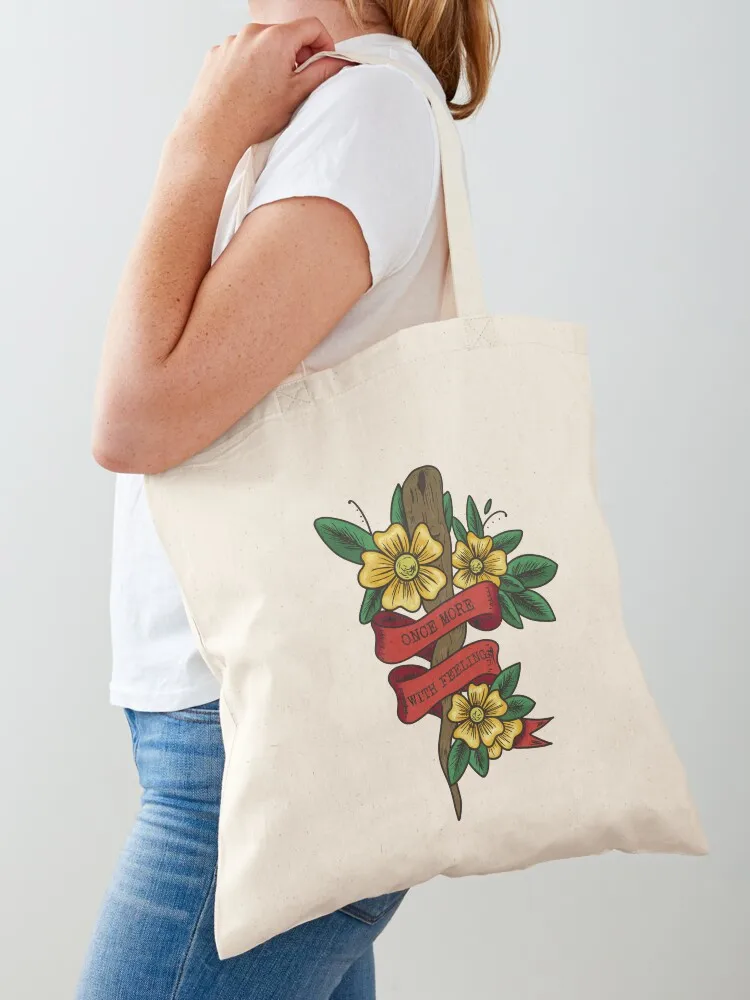 Once More With Feeling Buffy Inspired Design Tote Bag canvas tote bags handbag foldable reusable bag Fabric bag
Once More With Feeling Buffy Inspired Design Tote Bag canvas tote bags handbag foldable reusable bag Fabric bag