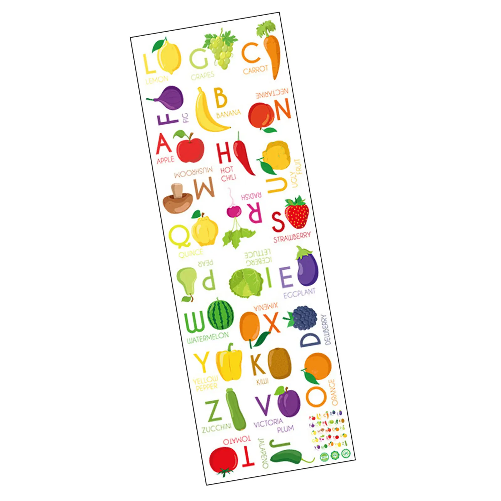 Self-Adhesive Alphabet Stickers English Early Education Learning Tools for Toddlers Preschool Wall Decor Classroom Nursery Fruit
Self-Adhesive Alphabet Stickers English Early Education Learning Tools for Toddlers Preschool Wall Decor Classroom Nursery Fruit