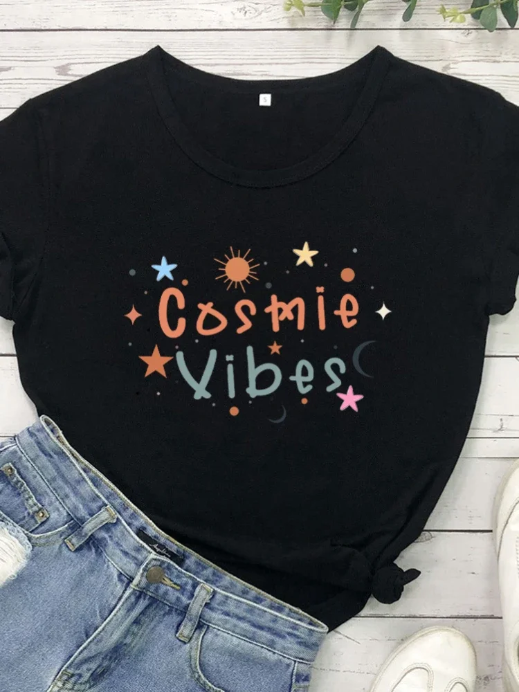 Cosmie Vibes Star Moon Print Women T Shirt Short Sleeve O Neck Loose Women Tshirt Ladies Tee Shirt Tops Clothes Camisetas Mujer
Cosmie Vibes Star Moon Print Women T Shirt Short Sleeve O Neck Loose Women Tshirt Ladies Tee Shirt Tops Clothes Camisetas Mujer