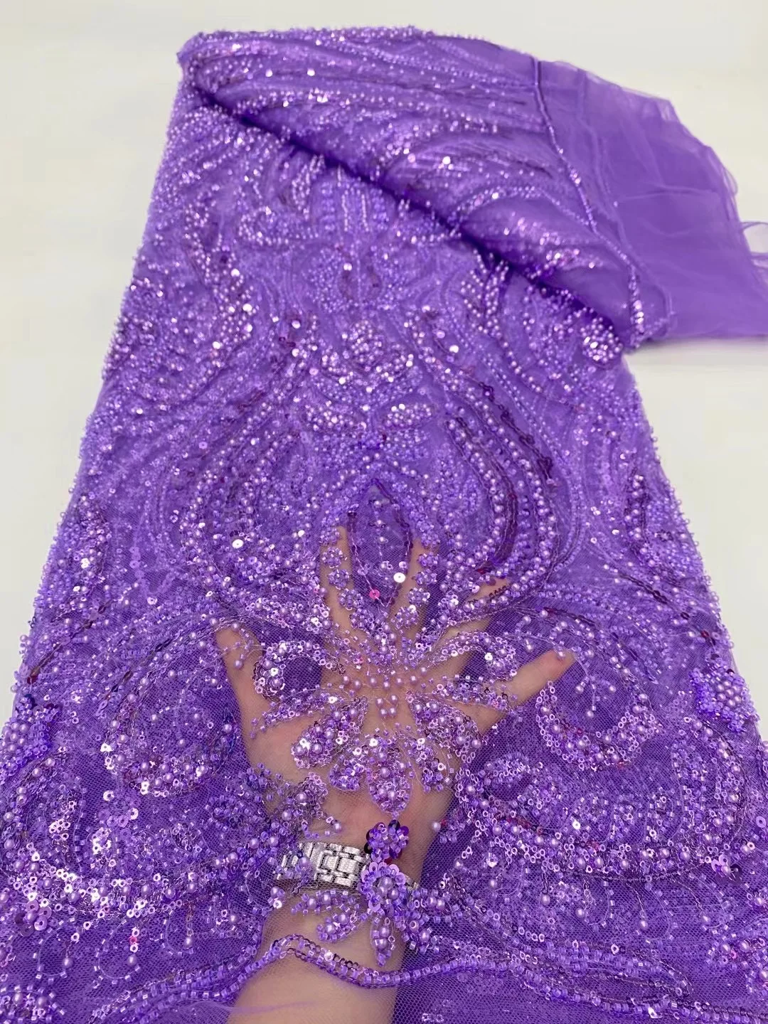 5 Yards African Mesh Lace Sequin Fabric,For Sewing,Clothes,Beaded,Tulle,Wedding Dresses,Embroidery,Fabrics By The Meter,Crafts
5 Yards African Mesh Lace Sequin Fabric,For Sewing,Clothes,Beaded,Tulle,Wedding Dresses,Embroidery,Fabrics By The Meter,Crafts