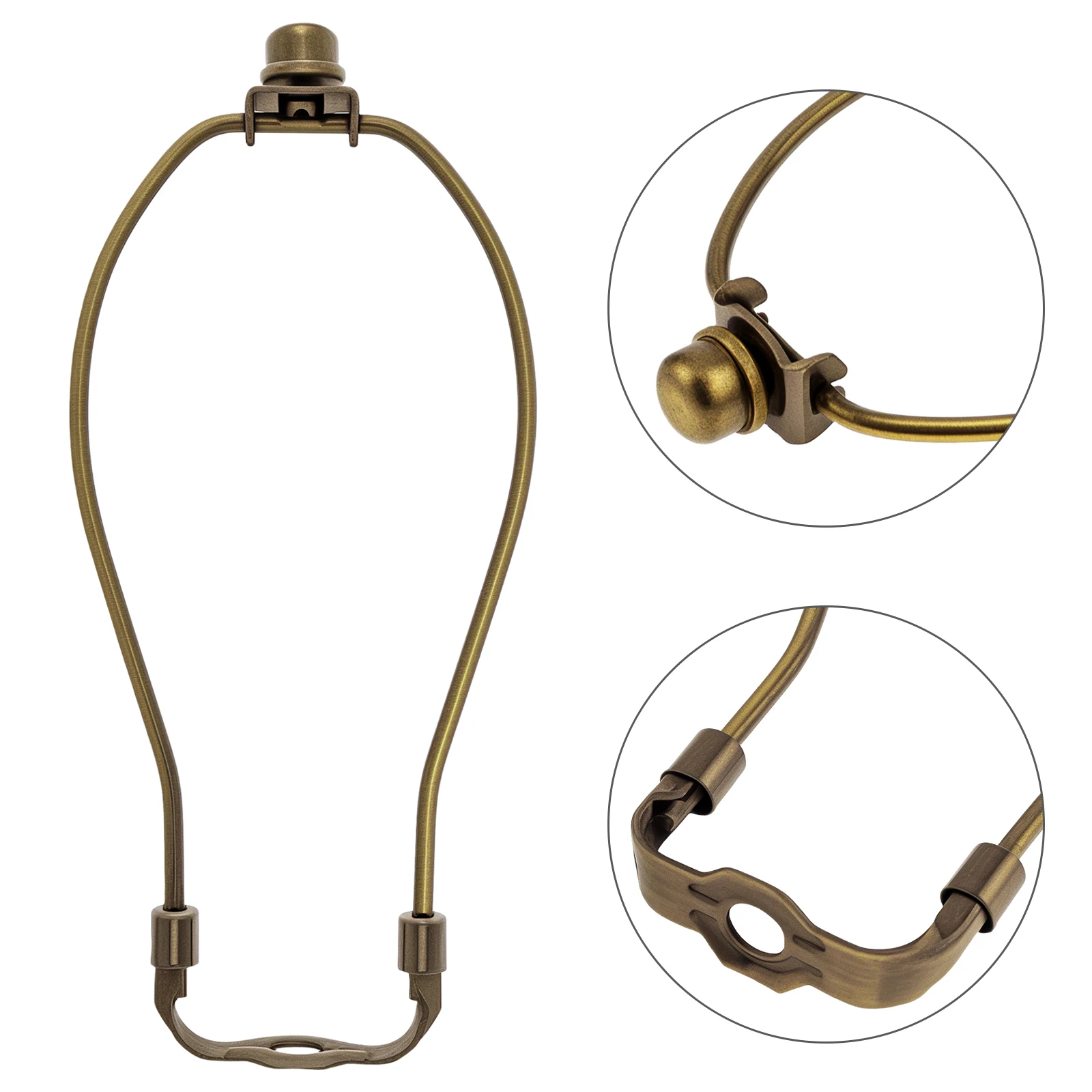 Antique Bronze Lamp Harp Shade Holder Bracket with Saddle & Finial Cap, 7-12 Inch Adjustable Lampshade Bracket for Table Lamps
Antique Bronze Lamp Harp Shade Holder Bracket with Saddle & Finial Cap, 7-12 Inch Adjustable Lampshade Bracket for Table Lamps