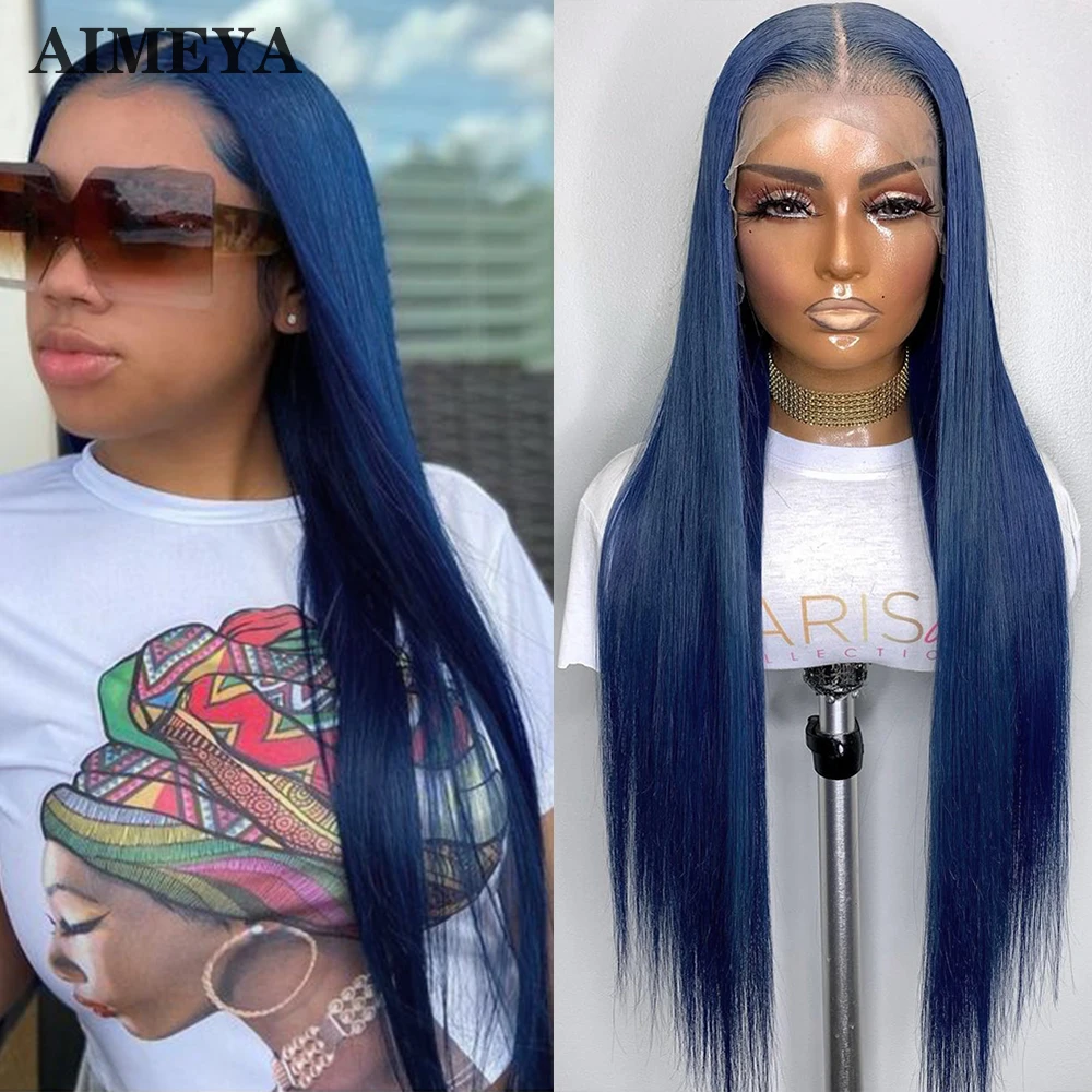 AIMEYA Dark Blue Synthetic Lace Front Wig Straight Wigs for Black Women Lace Wig Baby Hair Heat Resistant Fiber Natural Hairline
AIMEYA Dark Blue Synthetic Lace Front Wig Straight Wigs for Black Women Lace Wig Baby Hair Heat Resistant Fiber Natural Hairline
