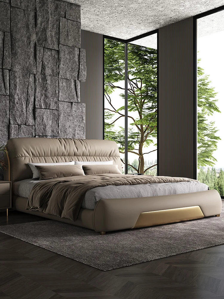 Leather bed Modern minimalist 1.8 meters Leather soft package Master bedroom double bed
Leather bed Modern minimalist 1.8 meters Leather soft package Master bedroom double bed
