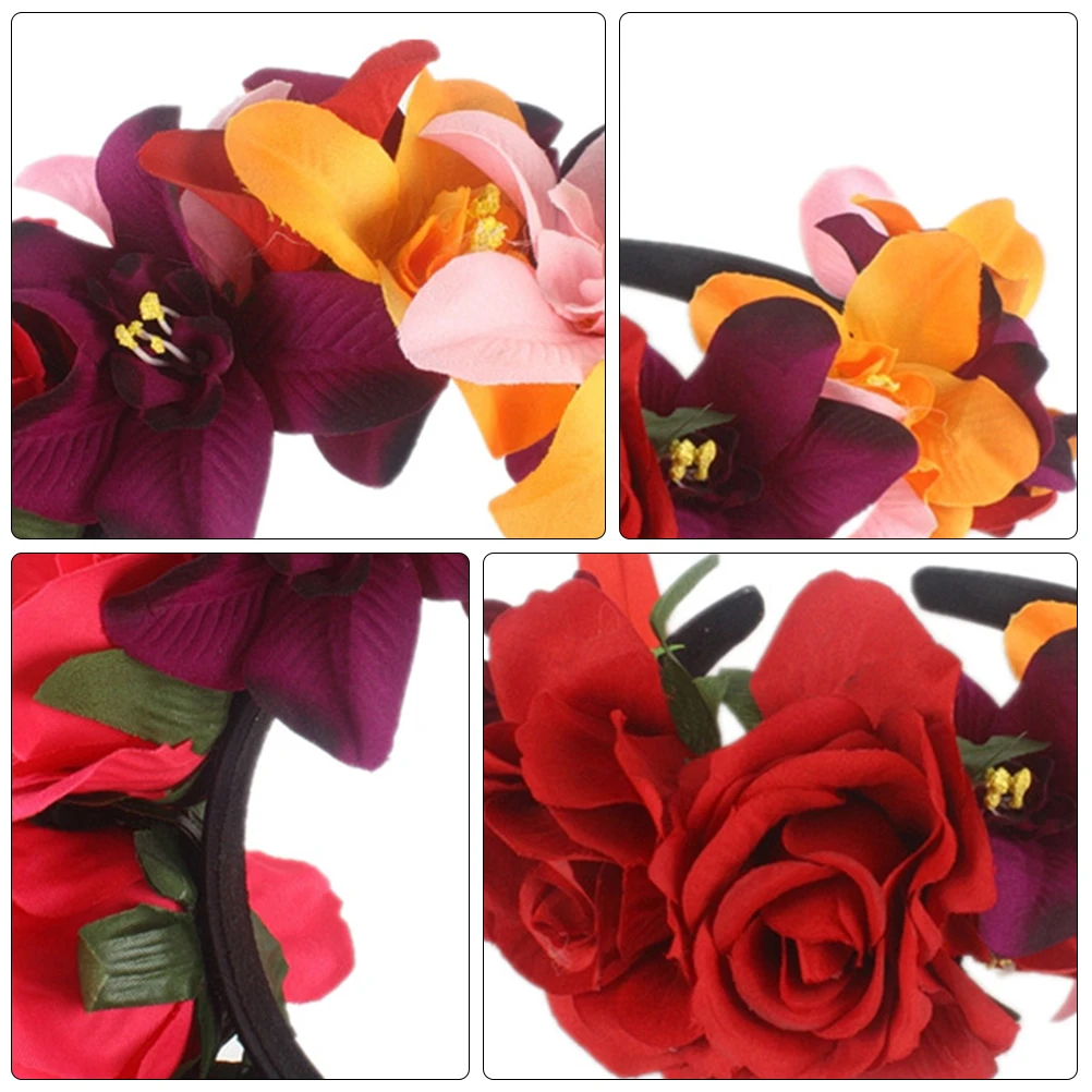 Floral Crown Orchid Headband Halloween Party Hair Accessory Festival Garland Flower Wreath Headpiece For Adults
Floral Crown Orchid Headband Halloween Party Hair Accessory Festival Garland Flower Wreath Headpiece For Adults