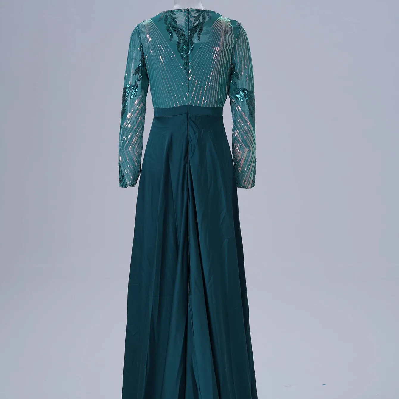 Ele Long Sve round Ne Long Evening Gown Fi Tail Wedding Dr Maidsmaid orm Formal Par Dr Women 
Ele Long Sve round Ne Long Evening Gown Fi Tail Wedding Dr Maidsmaid orm Formal Par Dr Women