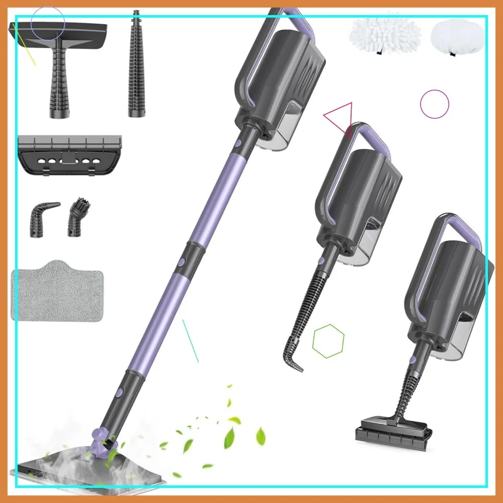 Steam Mop for Hard Floors, 400ml Tank, 23ft Cord, 2 Washable Pads - Lilac
Steam Mop for Hard Floors, 400ml Tank, 23ft Cord, 2 Washable Pads - Lilac