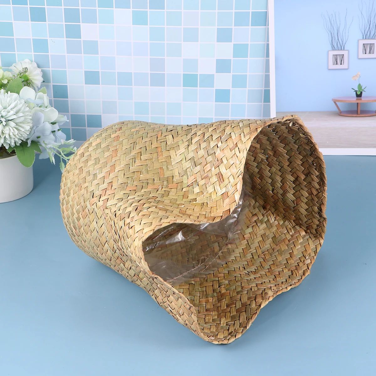 1 pc Woven Flower Basket Bonsai Pot Pastoral Style Handmade Decorative Basket For Balcony Living Room Gift Multicolor Use Dried 
1 pc Woven Flower Basket Bonsai Pot Pastoral Style Handmade Decorative Basket For Balcony Living Room Gift Multicolor Use Dried
