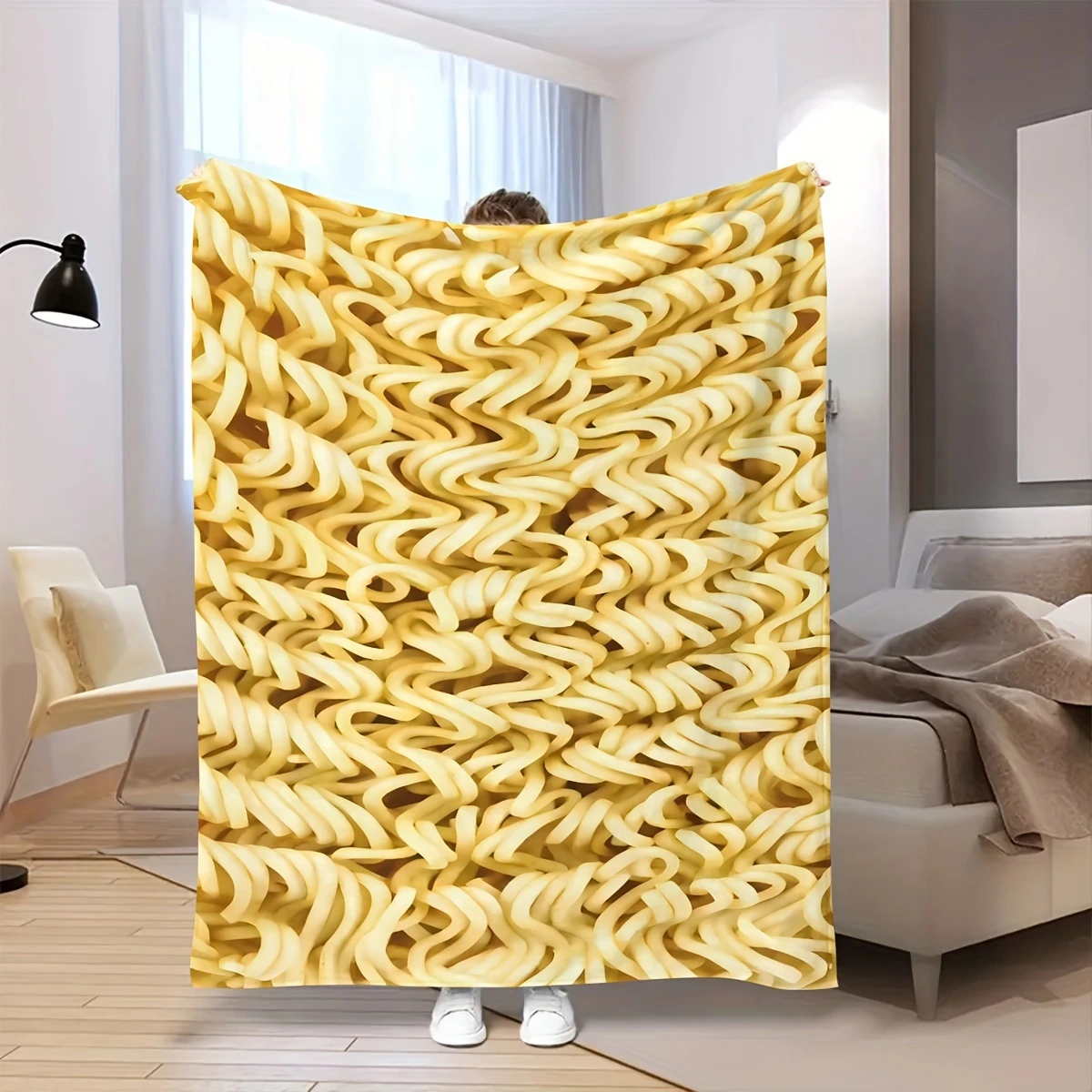 Instant Ramen Noodles Blanket Single Sided 2D Print Soft Flannel Fleece Throw Blanket for Bed Couch Sofa Funny Food for Foodies
Instant Ramen Noodles Blanket Single Sided 2D Print Soft Flannel Fleece Throw Blanket for Bed Couch Sofa Funny Food for Foodies