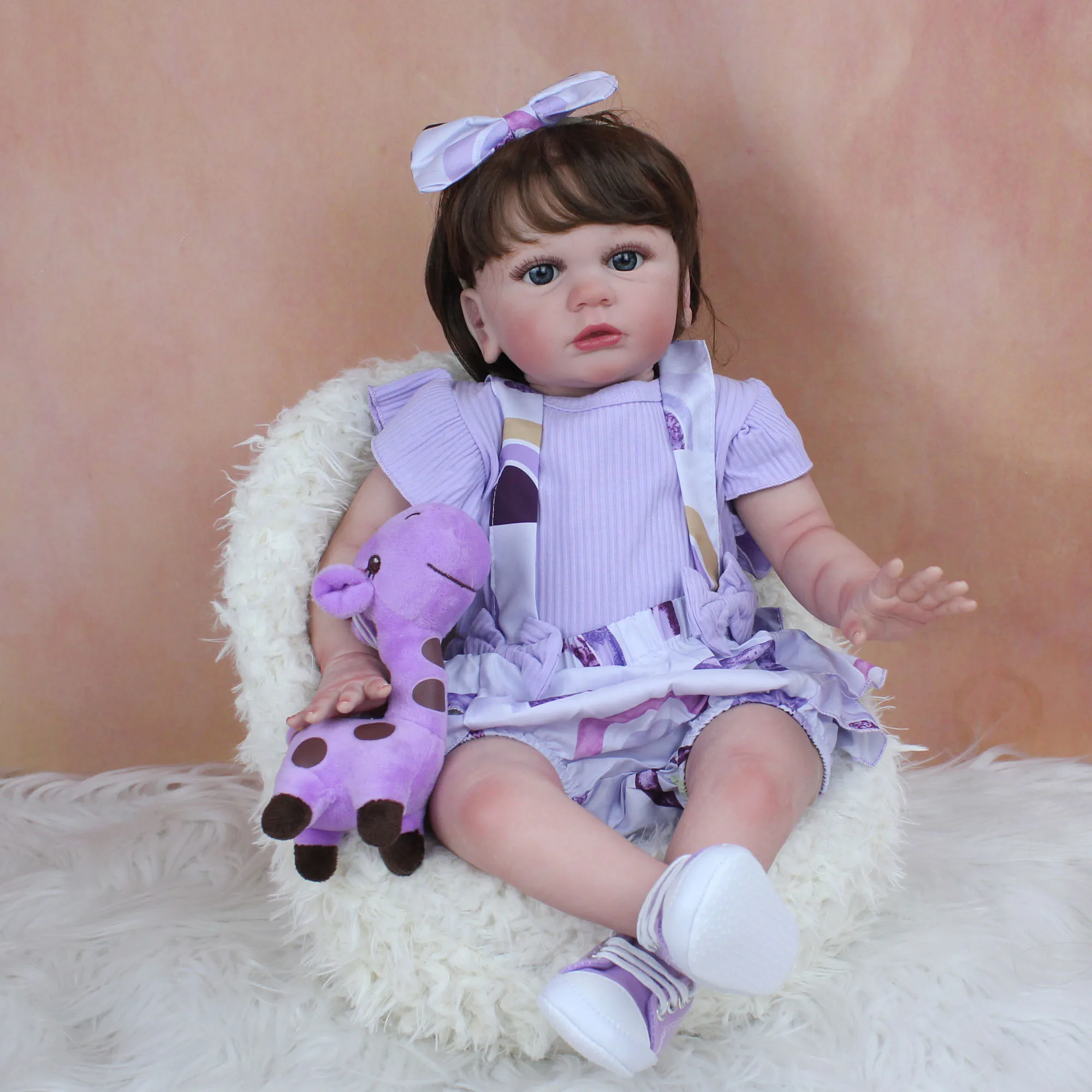 60 CM 3D Skin Visible Veins Soft Silicone Reborn Baby Doll Toy For Girl Lovely Cloth Body Princess Art Bebe Birthday Gift
60 CM 3D Skin Visible Veins Soft Silicone Reborn Baby Doll Toy For Girl Lovely Cloth Body Princess Art Bebe Birthday Gift