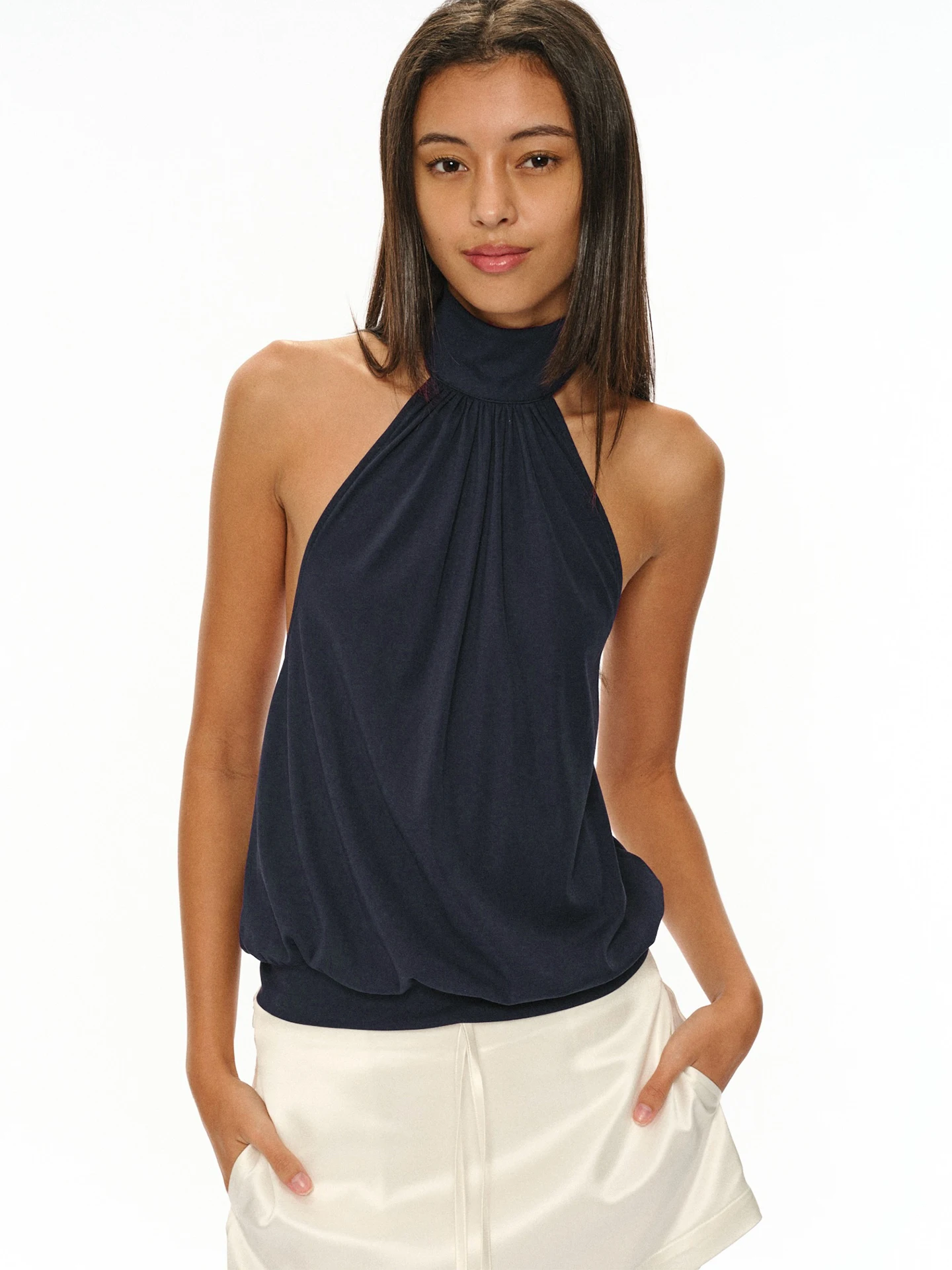 High Twist Cotton Sleeveless Lantern Top Women's Vest Strapless Breathable Neck Hanging Design Summer Fashion Casual Wear
High Twist Cotton Sleeveless Lantern Top Women's Vest Strapless Breathable Neck Hanging Design Summer Fashion Casual Wear