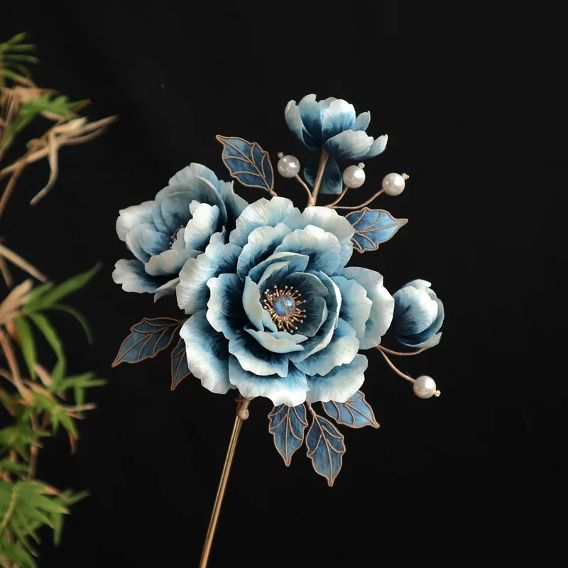 FS6Heavy industry velvet flower hair accessory, super fairy blue and white gradient hairpin, ancient style design
FS6Heavy industry velvet flower hair accessory, super fairy blue and white gradient hairpin, ancient style design