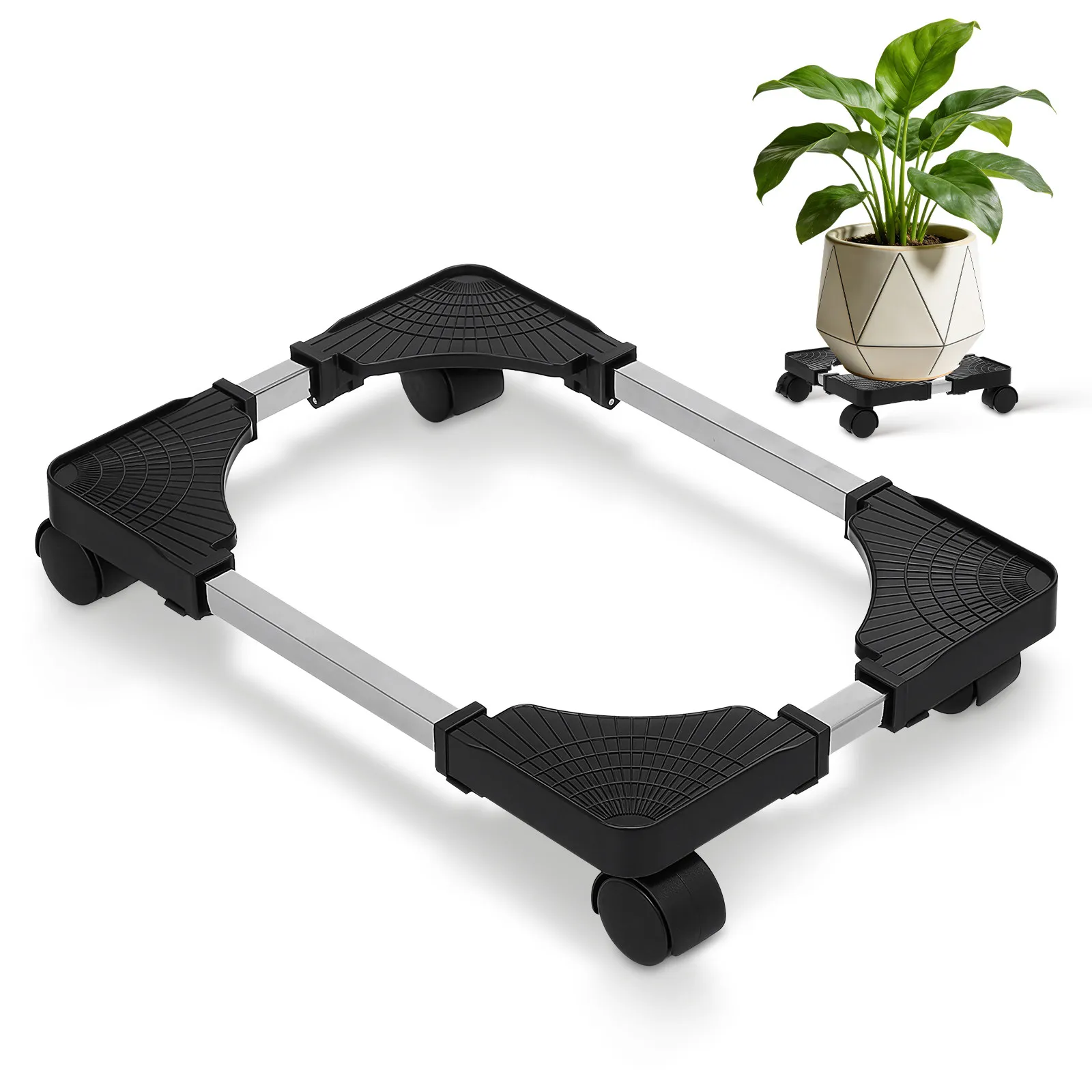Extendable Flower Pot Tray With Wheels 9.45-15inch Adjustable Planter Mover Rollers Caster Flower Pot Base For Potted Plants
Extendable Flower Pot Tray With Wheels 9.45-15inch Adjustable Planter Mover Rollers Caster Flower Pot Base For Potted Plants