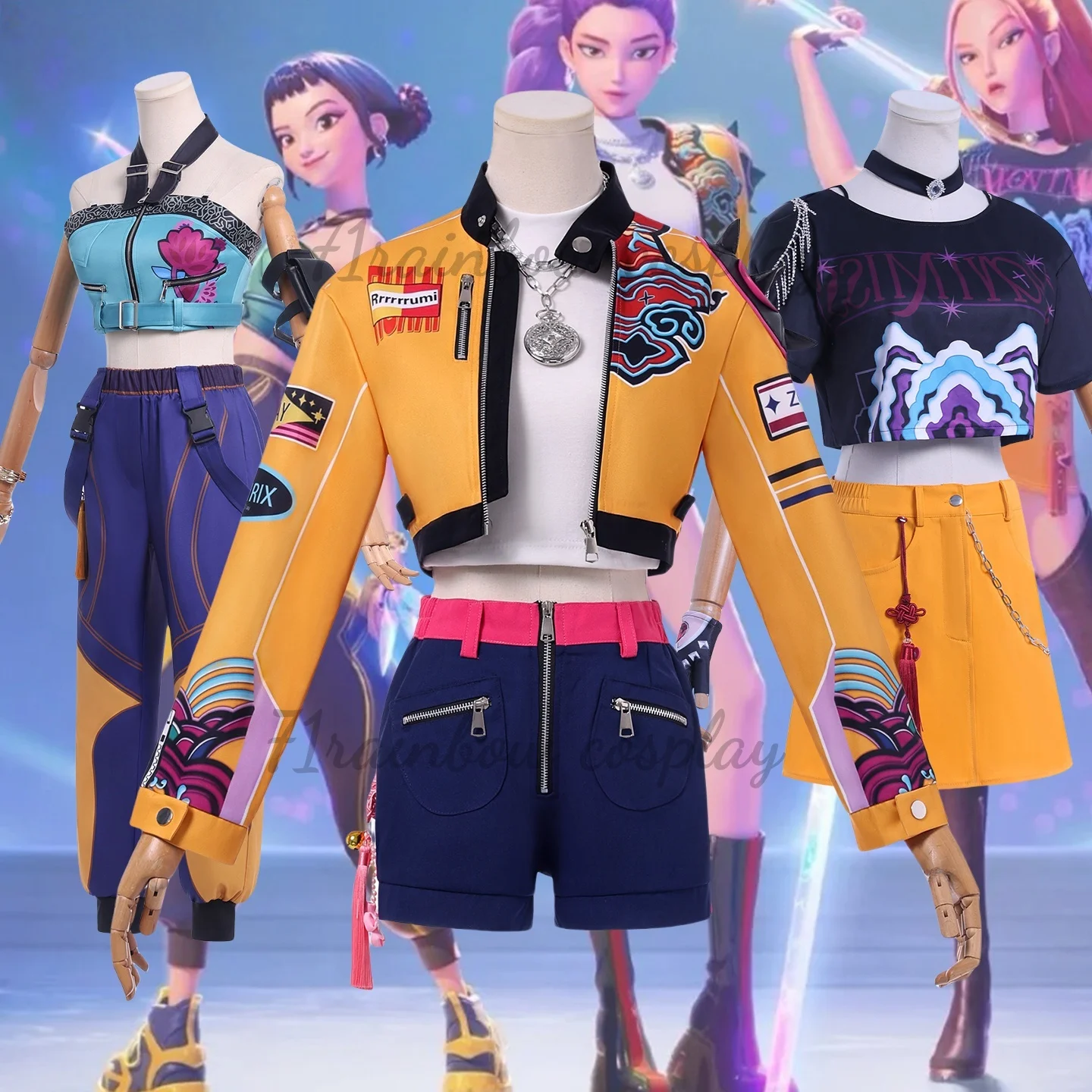 K-POP Охотники на демонов Руми Мира Зои Косплей Костюм Рождественская вечеринка Танцевальная одежда Женские костюмы Косплей
K-POP Охотники на демонов Руми Мира Зои Косплей Костюм Рождественская вечеринка Танцевальная одежда Женские костюмы Косплей