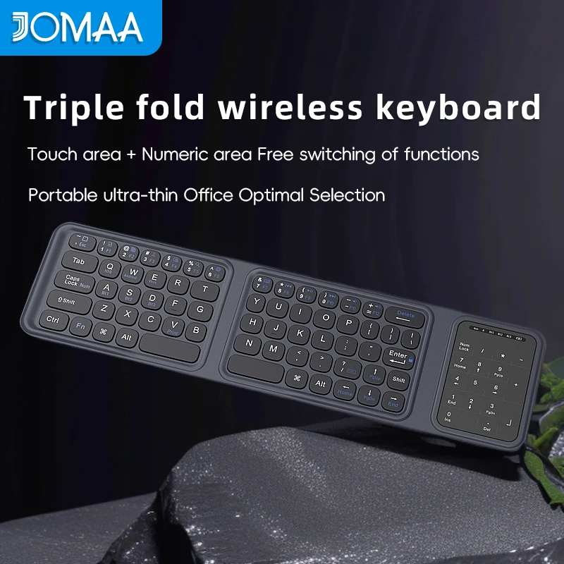 Tri-Fold Bluetooth Keyboard - Ultra-Thin & Lightweight, PU Leather Cover, Portable Design, Compatible with Windows, Mac, iOS,
Tri-Fold Bluetooth Keyboard - Ultra-Thin & Lightweight, PU Leather Cover, Portable Design, Compatible with Windows, Mac, iOS,