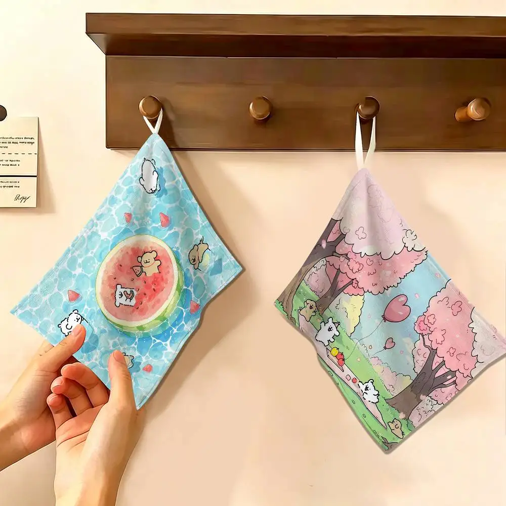 Korea line puppy Maltese Polyester Cotton Hanging Kitchen Towel, Soft Hand Wiping Towel, Reusable for Kitchen Bathroom Home
Korea line puppy Maltese Polyester Cotton Hanging Kitchen Towel, Soft Hand Wiping Towel, Reusable for Kitchen Bathroom Home