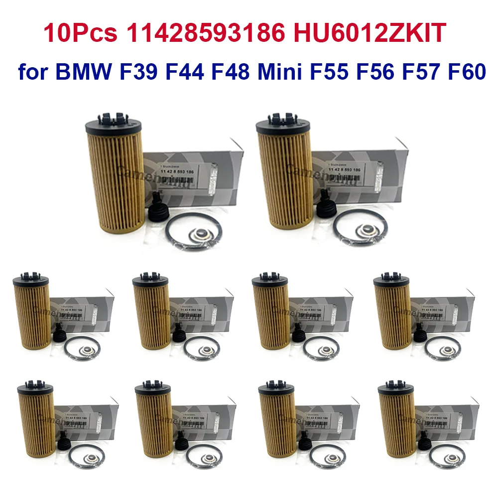 10PCS Engine Oil Filter Element 11428593186 HU6012ZKIT for BMW F39 F44 F48 Mini Cooper Countryman F54 ALL4 F55 F56 F57 F60
10PCS Engine Oil Filter Element 11428593186 HU6012ZKIT for BMW F39 F44 F48 Mini Cooper Countryman F54 ALL4 F55 F56 F57 F60
