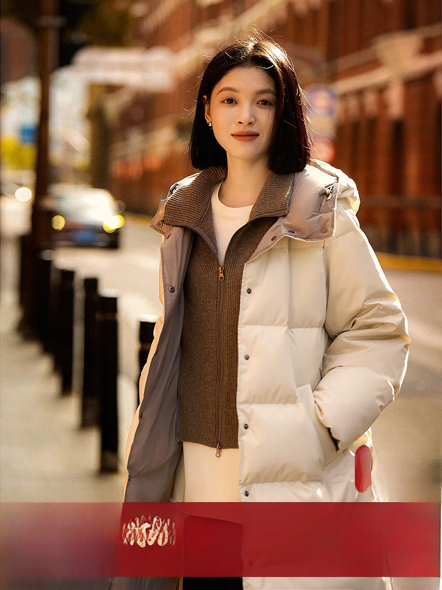 Snow View Goose down Jaet Hooded Mid-Length Puffy 95% Goose down Comfortable Ele Sle Women's Poly Fiber Coat
Snow View Goose down Jaet Hooded Mid-Length Puffy 95% Goose down Comfortable Ele Sle Women's Poly Fiber Coat