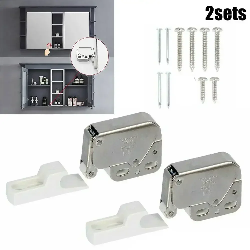 2pcs Self-locking Door Boat Mini Push Catch Latch Cabinets Caravan Motorhome Cupboard Doors Cupboard Snap Lock
2pcs Self-locking Door Boat Mini Push Catch Latch Cabinets Caravan Motorhome Cupboard Doors Cupboard Snap Lock