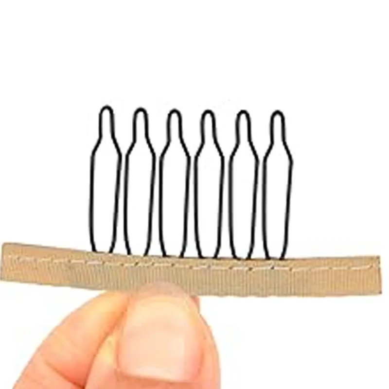 50pcs beige wig comb with 6 teeth hair clip, used for styling, wig making, and DIY hair accessories
50pcs beige wig comb with 6 teeth hair clip, used for styling, wig making, and DIY hair accessories
