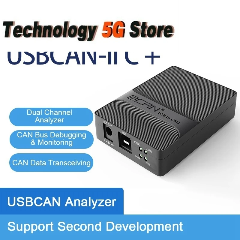 USBCAN-II C+ USB to CAN Bus Analyzer CAN Bus Interface Module Compatible with ZLG USBCAN-II2 Card CANOpen J1939
USBCAN-II C+ USB to CAN Bus Analyzer CAN Bus Interface Module Compatible with ZLG USBCAN-II2 Card CANOpen J1939