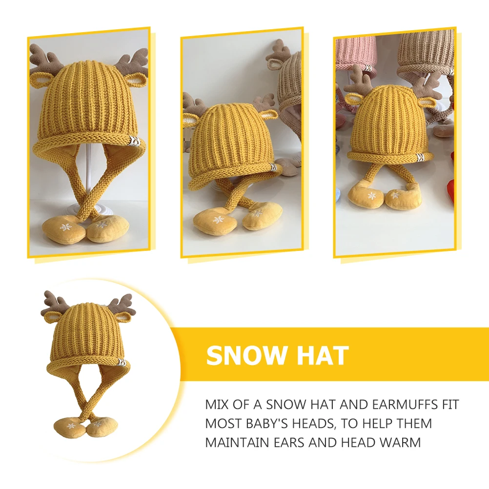Baby Crochet Antler Hat Newborn Warm Knit Cap Lined Ear Flaps For Christmas Birthday Outdoor Use
Baby Crochet Antler Hat Newborn Warm Knit Cap Lined Ear Flaps For Christmas Birthday Outdoor Use