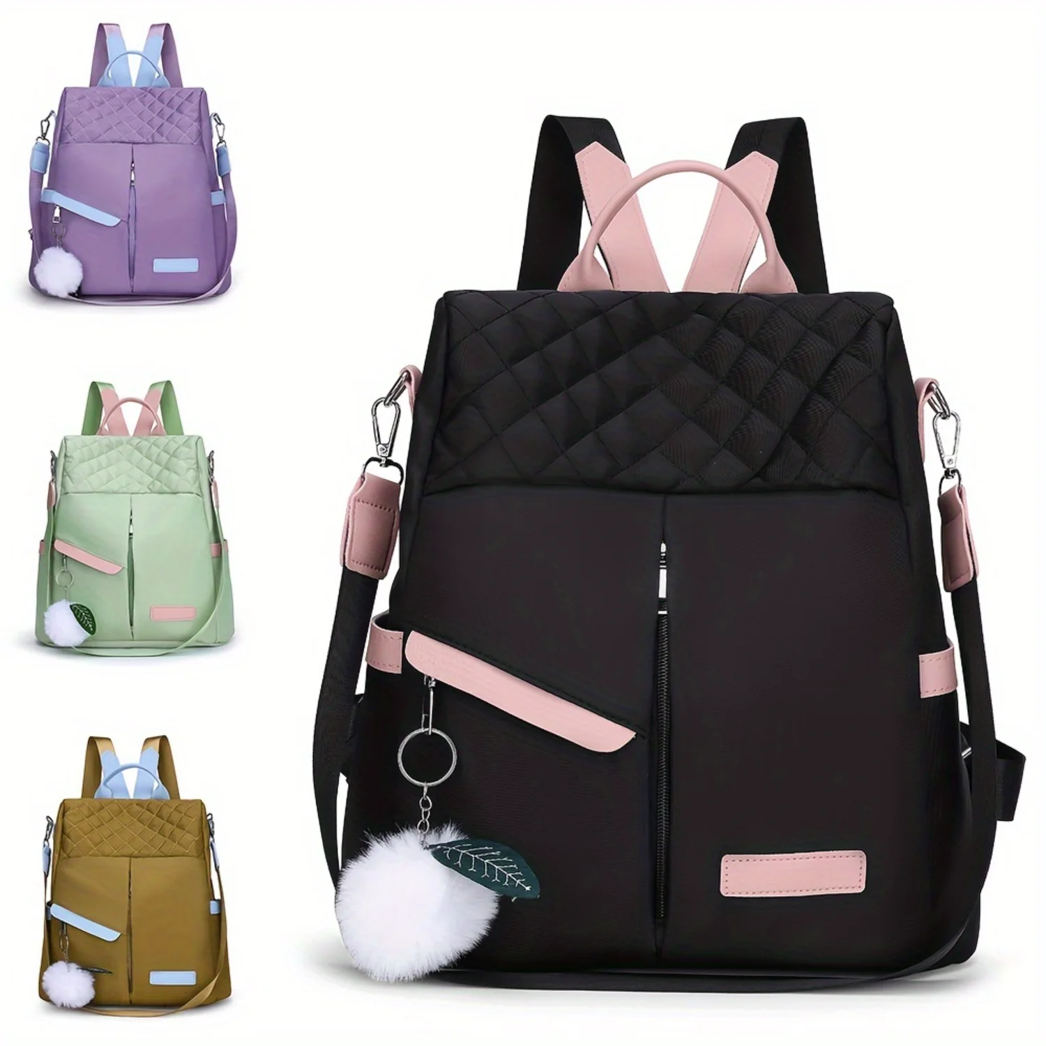 Casual Oxford Cloth Backpack Purse, Convertible Shoulder Bag, Multifunctional Travel Schoolbag Daypack
Casual Oxford Cloth Backpack Purse, Convertible Shoulder Bag, Multifunctional Travel Schoolbag Daypack