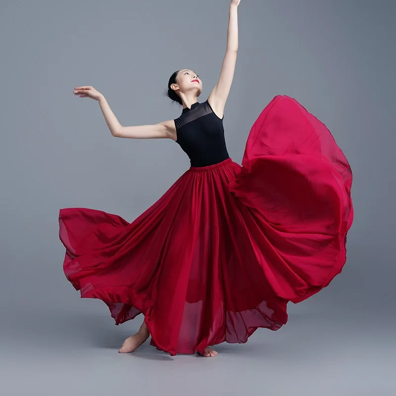 Classical Dance Long Skirt Chinese Style 720 Degree Half Skirt Flowing Performance Practice Skirt
Classical Dance Long Skirt Chinese Style 720 Degree Half Skirt Flowing Performance Practice Skirt