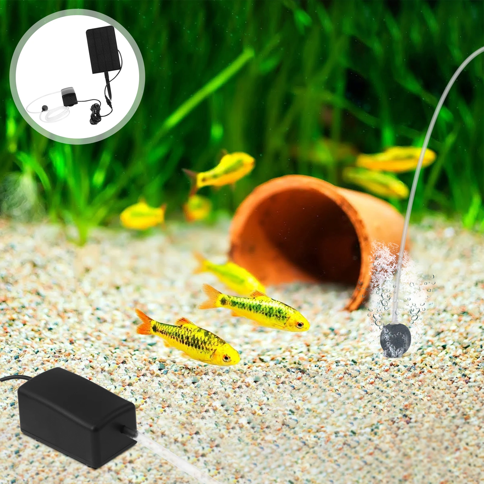 Solar Oxygen Pump Air for Pond Aquarium Automatic Silicon Crystal Powered Aerator Fish Tank
Solar Oxygen Pump Air for Pond Aquarium Automatic Silicon Crystal Powered Aerator Fish Tank