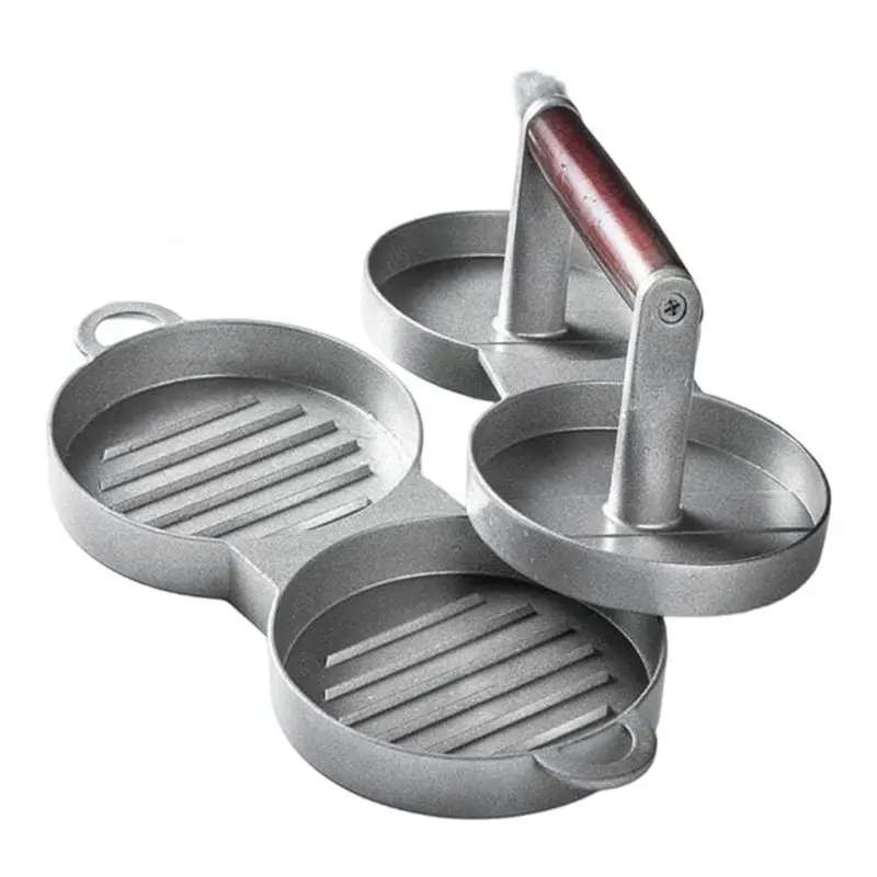 AB66-Aluminum Alloy Hamburger Meat Press Round Shape Two At A Time Burgers For Beef Grill Food Mold Kitchen Tool
AB66-Aluminum Alloy Hamburger Meat Press Round Shape Two At A Time Burgers For Beef Grill Food Mold Kitchen Tool
