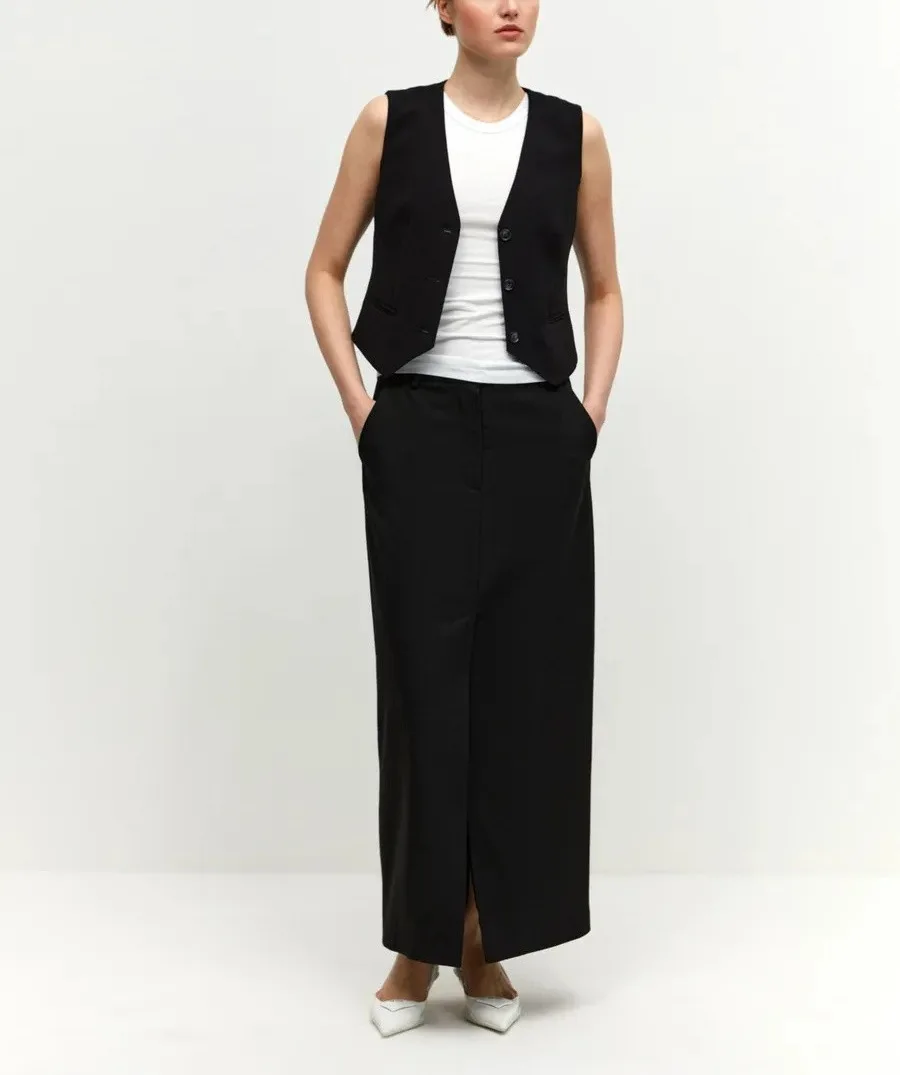Black Straight Split Skirts For Women Thin Summer High Waist Pockets Skirt Mature Feminine Charm Street Skirt Long
Black Straight Split Skirts For Women Thin Summer High Waist Pockets Skirt Mature Feminine Charm Street Skirt Long