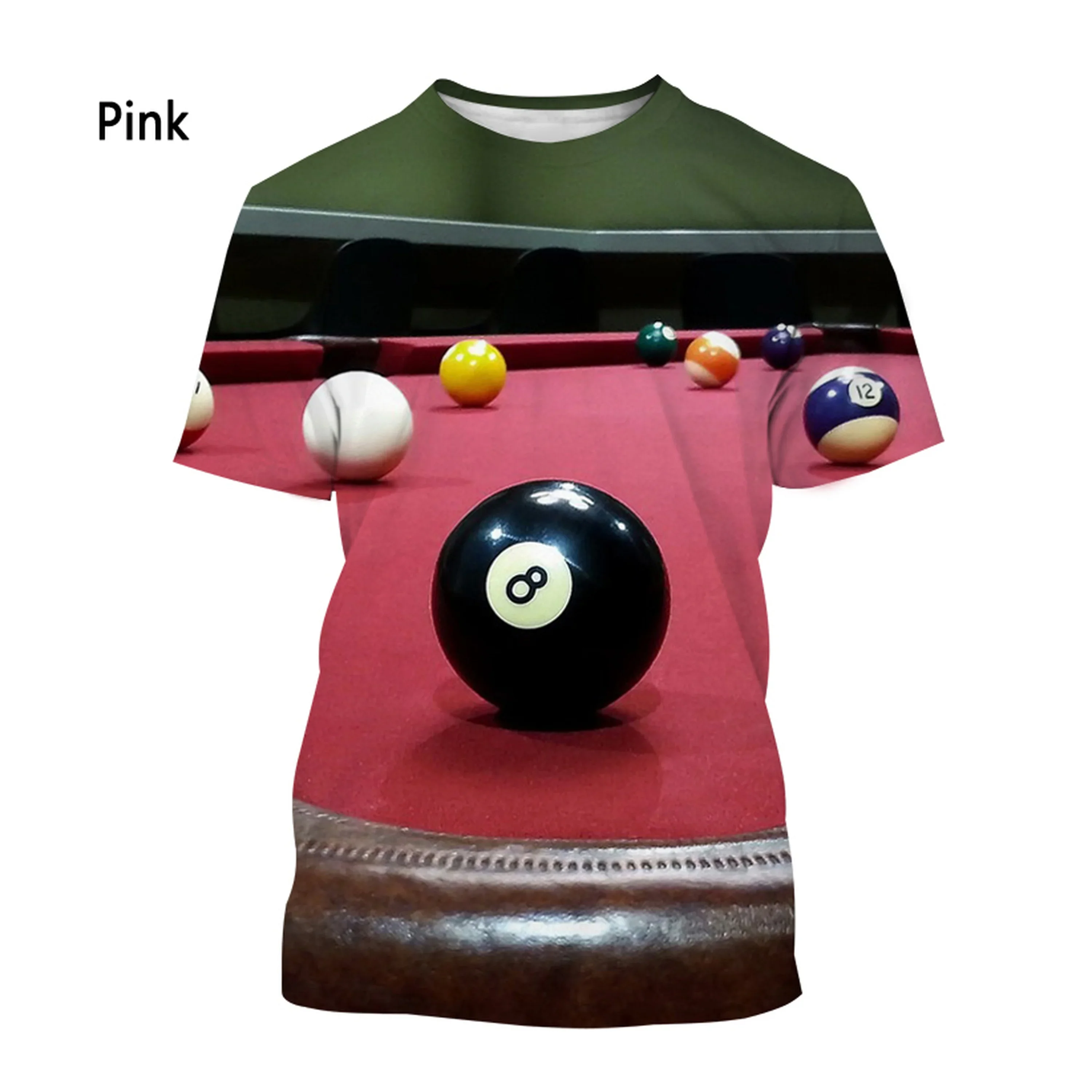 Fashion Fun Billiards Men's And Women's Casual Sports Printed Short Sleeve Round Neck Comfortable Loose T-shirt Top Quick Drying
Fashion Fun Billiards Men's And Women's Casual Sports Printed Short Sleeve Round Neck Comfortable Loose T-shirt Top Quick Drying