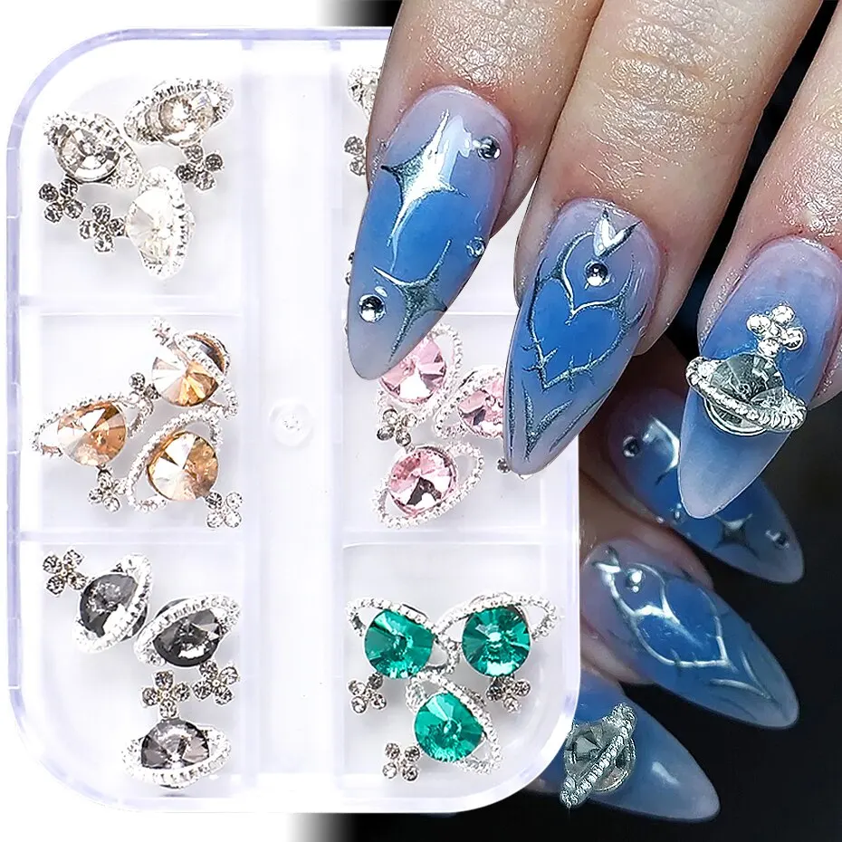 6 Grids Planet Nail Charms Crystal Rhinestones Nail Art Shiny Luxury Jewelry Gems Design DIY Saturn Manicure Decoration
6 Grids Planet Nail Charms Crystal Rhinestones Nail Art Shiny Luxury Jewelry Gems Design DIY Saturn Manicure Decoration