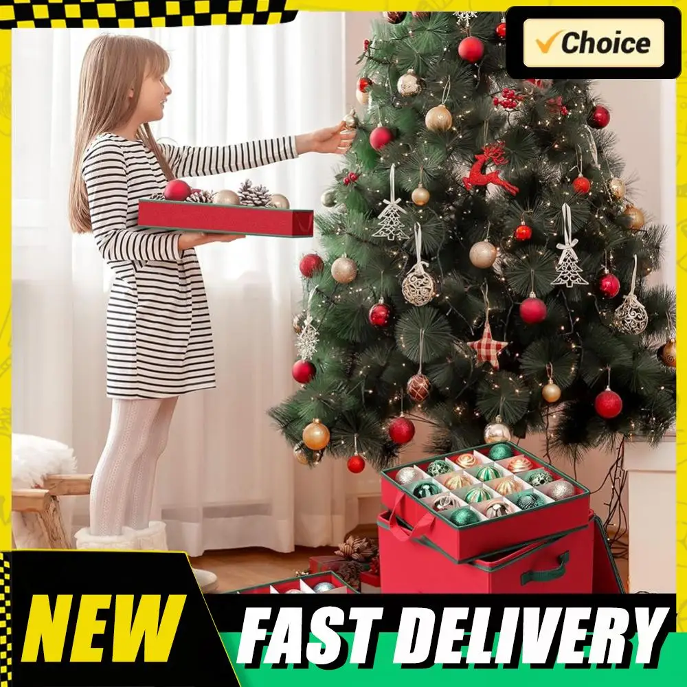 Коробка для хранения рождественских украшений с разделителями и застежкой-молнией, органайзер для новогодних декораций, вмещает 64 праздничных украшения
Коробка для хранения рождественских украшений с разделителями и застежкой-молнией, органайзер для новогодних декораций, вмещает 64 праздничных украшения