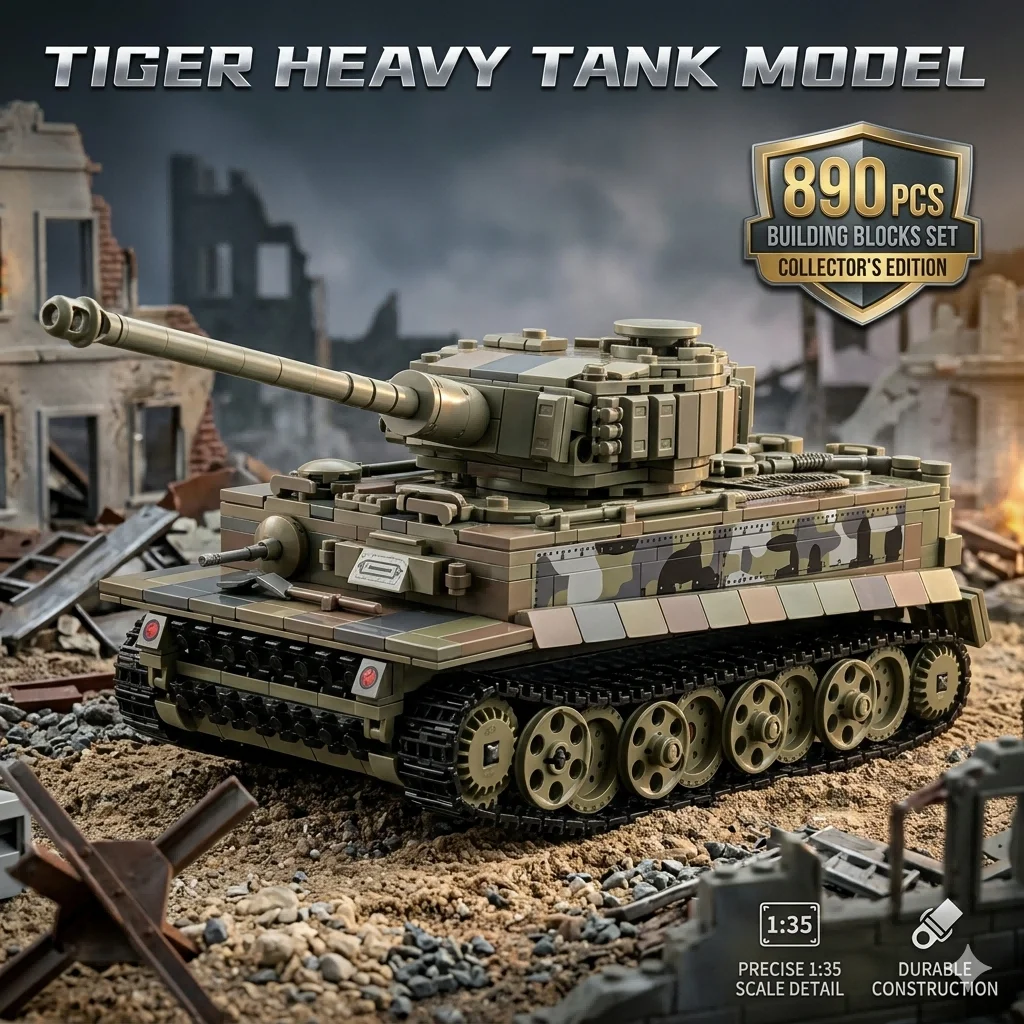 MOC World War 2 WW2 Army Military Soldiers SWAT Leopard 2A7 Main Battle Tank Assemble Building Blocks Brick Children's Toys Gift
MOC World War 2 WW2 Army Military Soldiers SWAT Leopard 2A7 Main Battle Tank Assemble Building Blocks Brick Children's Toys Gift