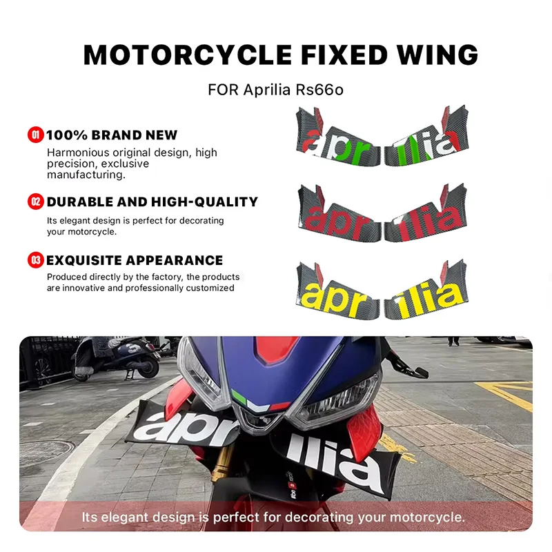 For Aprilia RS660 RS 660 R S660 ABS Motorcycle front aerodynamic wing spoiler aileron side winglet windshield wing fixed wing
For Aprilia RS660 RS 660 R S660 ABS Motorcycle front aerodynamic wing spoiler aileron side winglet windshield wing fixed wing