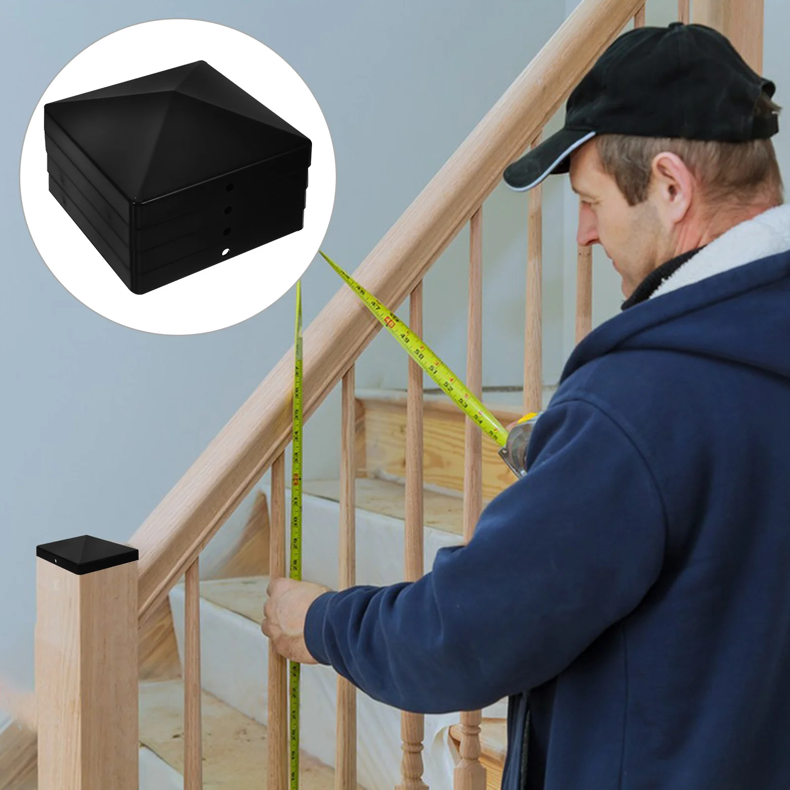 4 Sets Fence Post Caps Pyramid Column Cover Black Plastic Guardrail Covers Outdoor Deck Mailbox Pier Accessories Reusable
4 Sets Fence Post Caps Pyramid Column Cover Black Plastic Guardrail Covers Outdoor Deck Mailbox Pier Accessories Reusable