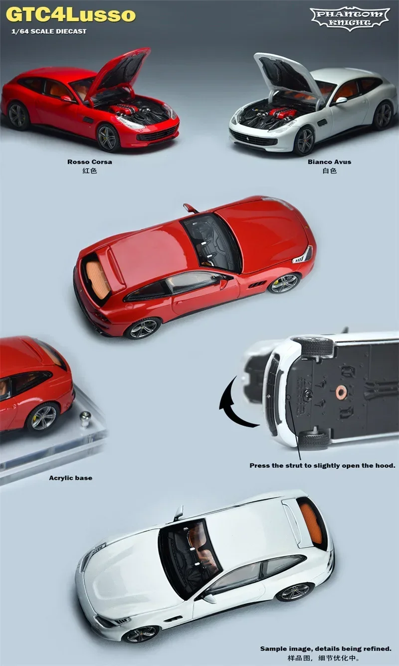 Phantom Knight PK 1:64 GTC4 Lusso Rosso Corsa / Bianco Avus Limited999 Die-Cast Car Model Collection Miniature
Phantom Knight PK 1:64 GTC4 Lusso Rosso Corsa / Bianco Avus Limited999 Die-Cast Car Model Collection Miniature